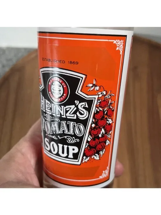 Vintage Pop Art Georges Briard Heinz Tomato Soup Can Label Beverage Glass - Picture 11 of 11